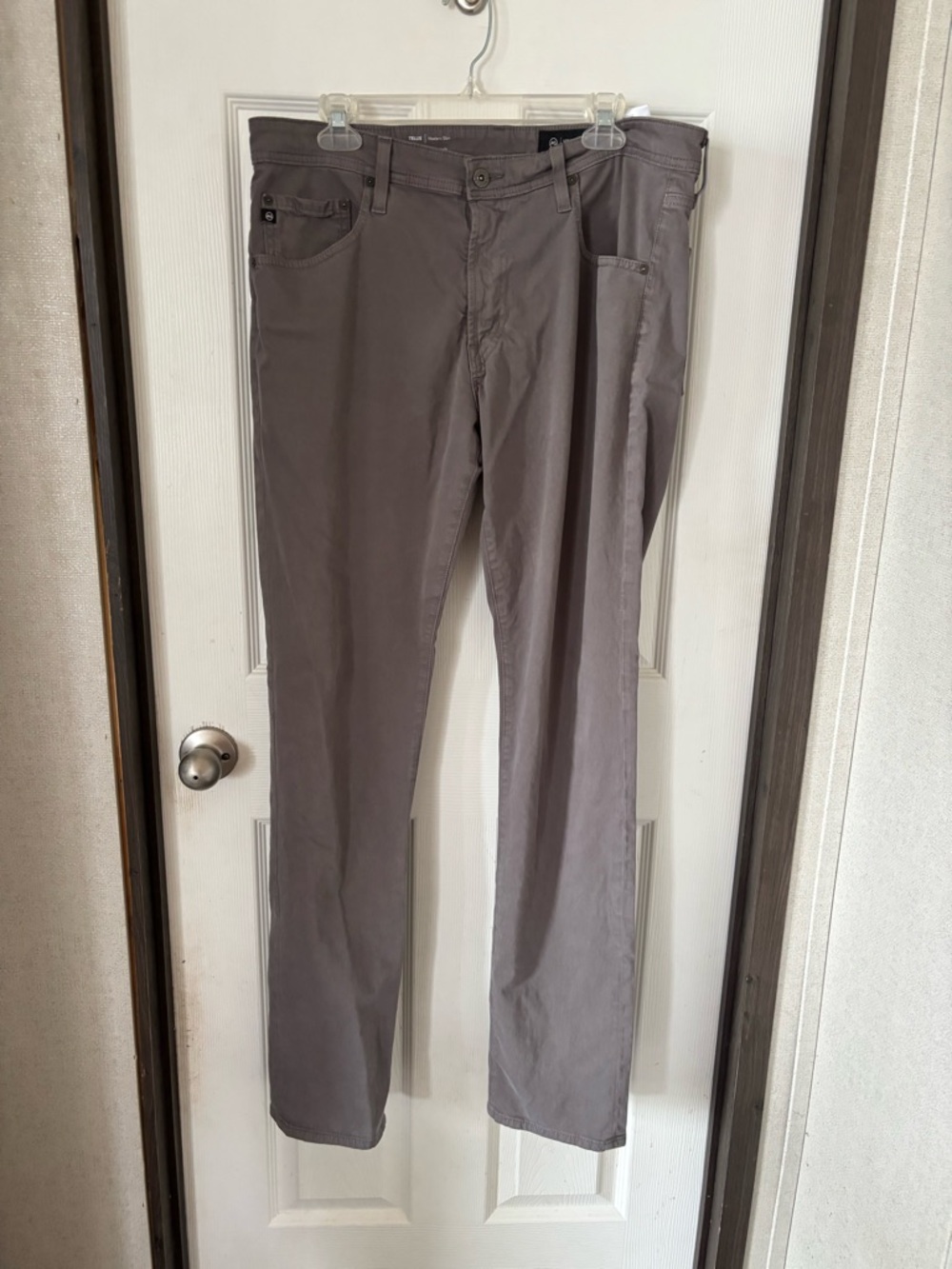 AG Adriano Goldschmied Men's Gray Straight Jeans